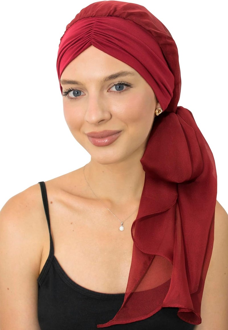 CAPLORD Head Scarf for Women Skull Cap Chemo Patients Headwear Cancer Hair Loss Scarf Headwrap Cover Hat Turban Covering Wrap - Image 1